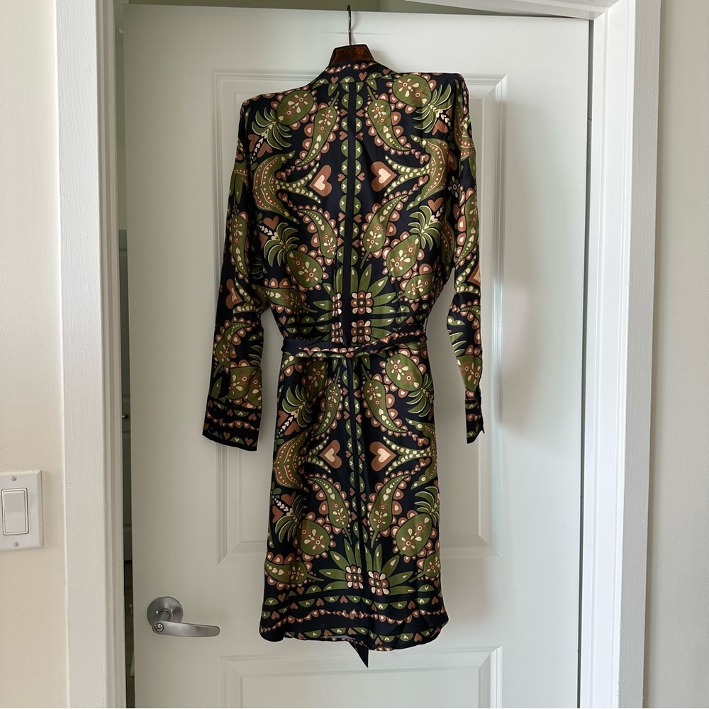 Farm Rio Black Martina Scarf Maxi Chemise - Picture 9 of 11